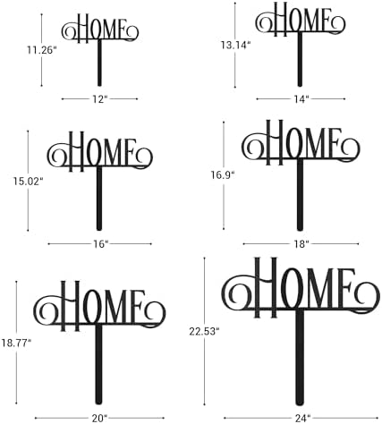 Metal Home Sign Garden Stake Decorative, Black Powder-Coated Finish Design Silhouette Statues for Yard Art, Outside, Patio, Outdoor Decor, Garden Decorations, Lawn Ornaments - 24" Black - Image 6