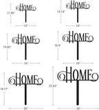 Metal Home Sign Garden Stake Decorative, Black Powder-Coated Finish Design Silhouette Statues for Yard Art, Outside, Patio, Outdoor Decor, Garden Decorations, Lawn Ornaments - 20" Black - Image 6