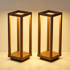 PUSU Cordless Waterproof Table Lamps Set of 2, Brown LED Outdoor Desk Lamp by PUSU