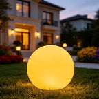 8-in Solar Globe Light Outdoor, Waterproof Solar Ball Light for Outside w/Remote, 16 RGB Color Changing Glowing Orb Lamp Landscape Lighting Mood Lamp w/Ground Stake for Garden Patio Yard Pathway Decor by KEROVI