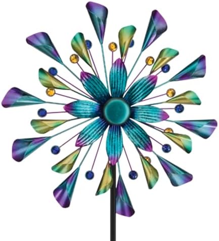 Regal Art & Gift Wind Spinner, Outdoor Metal Kinetic Yard Art with Stake by REGALARTGIFT