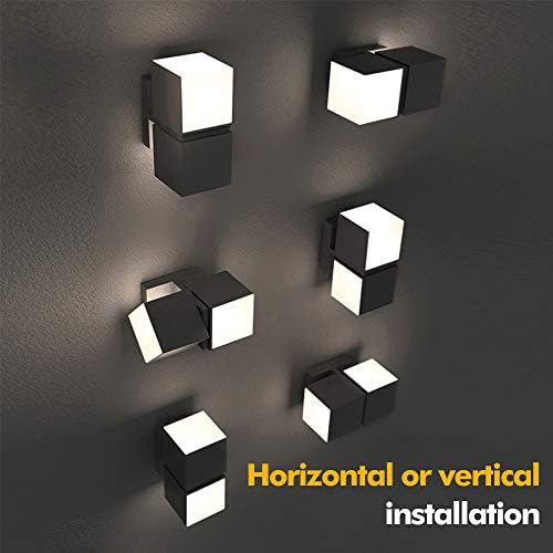 LUTEC Cuba Dusk to Dawn Outdoor Wall Lights, 3000K 1100LM LED Integrated Porch Wall Light Outdoor, IP54 Waterproof Aluminum Wall Sconce Exterior Light for Porch Patio Garage-Black - Image 7