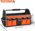 19 Inch Open Tool Tote Bag with Heavy-Duty Handle for Electrician - Image 3