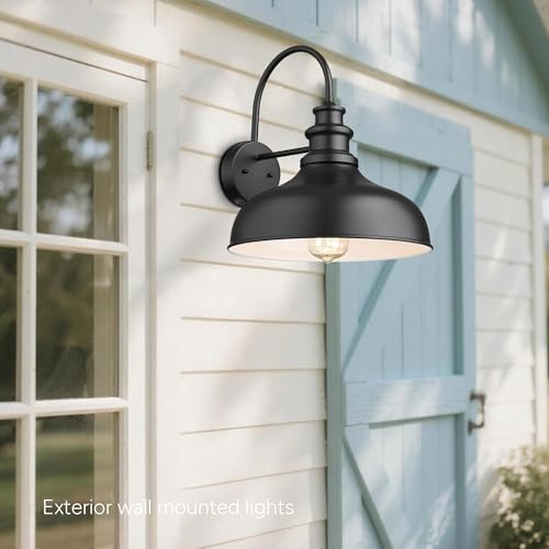 Farmhouse Outdoor Barn Light,11.4 Inch Outdoor Wall Sconce(Black, 4Pack) - Image 5