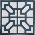 2 Pack Square Stepping Stones, 10” Cement Garden Path Stones in Moroccan Tile Design, Modern Geometric Outdoor Patio Decor, Weather-Resistant Fall Garden (Midnight Indigo) by Unknown