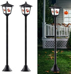 2-Pack 40-Inch Solar-Powered Mini Lamp Post Lights with Red Bird Design – Vintage Street Lights for Halloween, Thanksgiving & Christmas – Outdoor Solar Garden Lights for Lawn, Pathway, Driveway, Fron by Unknown
