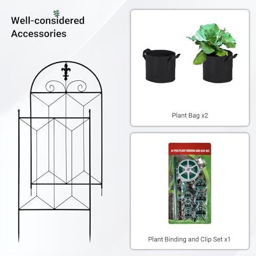 1 Pack Metal Garden Trellis Outdoor, 70.8" H x 19.5" W - Image 7