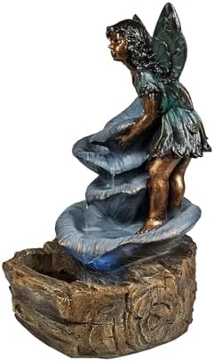 Fairy On The Rock Fountain with 2 White LEDs - Image 5