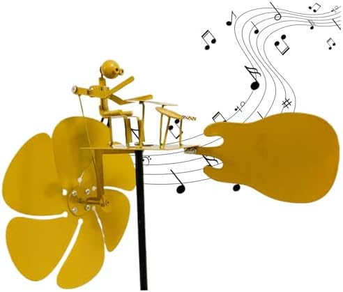 Handmade Metal Rock Band Windmill, Drummer Wind Spinner, Unique Drummer Statue Gift for Music Lovers, Garden Decor for Outside, Windmill for Yard and Garden by BELSO