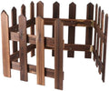 DOITOOL Wooden Picket Fence Garden Border, Decorative Garden Fence Animal Barrier Landscape Fencing Border for Dogs, Flower Bed, Yard and Patio Outdoor Decor (Total Length: 120cm, Height: 30cm) by DOITOOL