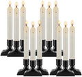 Enpornk 12 Pcs Window Candles with Sensor, Ivory with Black Holders by Enpornk