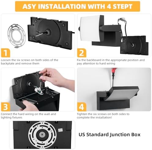 40W Outdoor LED Wall Light with 350° Rotatable Panel - Image 6