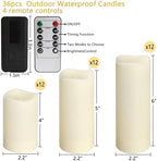 fclayvts 36-Pack LED Flameless Candles with Remote Control - Perfect for Home, Parties, and Special Occasions - Create a Magical Ambiance Effortlessly(Three Sizes) - Image 4