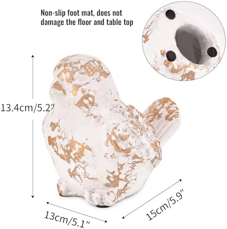 Sungmor Cement Garden Bird Statue Animal Figurine Indoor Outdoor Decor - Image 6