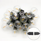 Outdoor String Light 50FT Patio Black with 52 Shatterproof G40 LED Clear Globe Bulbs for Indoor/Outdoor, Connectable Hanging Lights for Backyard Balcony Party Decor - Image 4