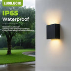 2 Pack Indoor Outdoor Black Up and Down LED Wall Light, Modern Bedroom/Porch Wall Lamp, IP65 Waterproof, 5%-100% Dimmable 18W 1620lm, 5CCT (2700K-5000K), CRI 90+, 120V-277V - Image 5