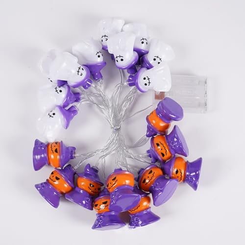 CAKERS Creative Halloween Fairy Lights|Warm White Light Novelty String Lights|Led Hanging Copper Wire Lights|Night Lamps for Party Home Office Decor,I,2m(6.5ft)-10LED-USB - Image 2