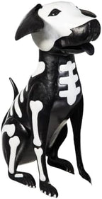 Evergreen Garden Halloween Skeleton Dog, 16" Metal Dog Animal Statue, Indoor and Outdoor Halloween Decoration for Garden Yard Lawn Party by EvergreenGarden
