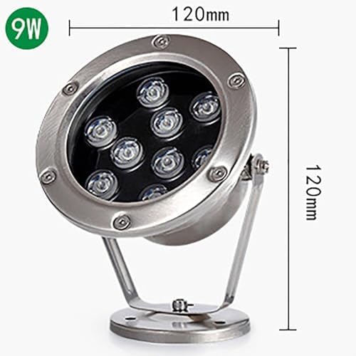 Submersible LED Fountain Lights - Swimming Pool Light, AC12V/24V RGB with Remote Control Pond Spotlight, IP68 Waterproof Underwater Landscape Light, Eclairage Sous Marin(Purple,9W) - Image 2