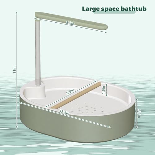 Parrot Bathtub Bird Automatic Bath Shower,Large Bird Shower Fountain Indoor Bathtub with Running Water, Contains USB and Pump,for Pet Birds, African Grey, Cockatiel, Conure, Budgie, Lovebird(Fashion) - Image 2