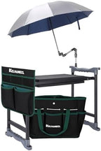 Garden Kneeler and Seat with Umbrella,Heavy Duty Gardening Bench and Stool by InEveryCornerNaturesCalm