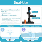 AquaMiracle Submersible Pond Fountain Pump 600GPH | Remote Controlled LED Lights | Outdoor Water Fountain Pump | 3 Fountain Patterns | for Small Ponds, Gardens, Water Feature, Bird Baths - Image 6