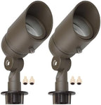 Lumina Lighting® 5W Landscape Lighting 12V Landscape Lights Low Voltage Landscape Spotlights Warm White Waterproof Outdoor Replaceable LED Bulb for Garden Lawn Porch Patio and Yard (Bronze) (2-Pack) by LuminaLighting%C2%AE