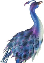 Peacock Statue Metal Peacock Sculpture Garden Decoration Metal Yard Art for Patio Lawn Backyard Outdoor Decoration A Set of 2 - Image 5