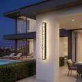 Outdoor Wall Lights 39.4inch Modern Outdoor Wall Sconce LED Long Wall Sconces Black Front Porch Light Waterproof Led Wall Light IP67 3000K Exterior Lighting Fixtures by TRUWELLA