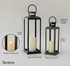 Black Lanterns Decorative Outdoor Indoor, 17" 13" Tall - Image 2