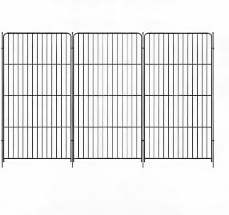 No-Dig Decorative Metal Garden Fence, Weatherproof Rustproof Animal Barrier by TackMind