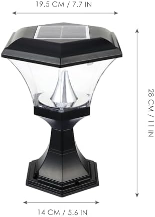 SEWACC Solar Lawn Post Light Waterproof LED Solar Garden Pillar Light Outdoor Yard Fence for Patio Pathway - Image 2