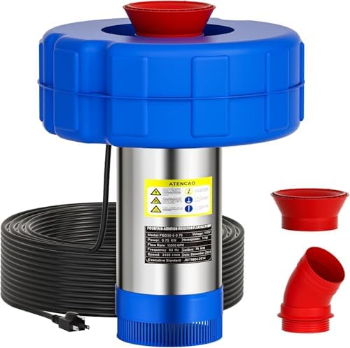 15000 GPH Pond Fountain Aerator,1HP 750W Floating Aerator Fountain by BOFEKTE15000GPHPondFountai