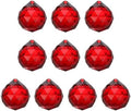Crystal Ball Prisms, Sun Catcher Hanging Prism Sun Catcher Pendant 44mm / 1.73Inch & 10 Pack & Dark Red-Fitting for (Outdoor/Indoor/Windows/DIY Decor/Feng Shui/Chandelier) by YELARXI