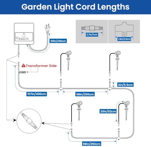 Low Voltage Landscape Lights Kit, Plug & Play 3W Warm White, 4-Pack - Image 6
