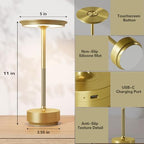 Cordless Rechargeable Table Lamp,LED Portable Battery Table Lights - Image 3