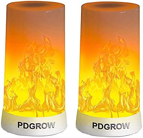 LED Flame Effect Light, Flame Lamp 4 Modes USB Rechargeable Fire Lights Indoor Campfire Outdoor Decorative Lantern Hanging Lamps Fireplace Romantic Light for Home Party Camping Bar by Unknown