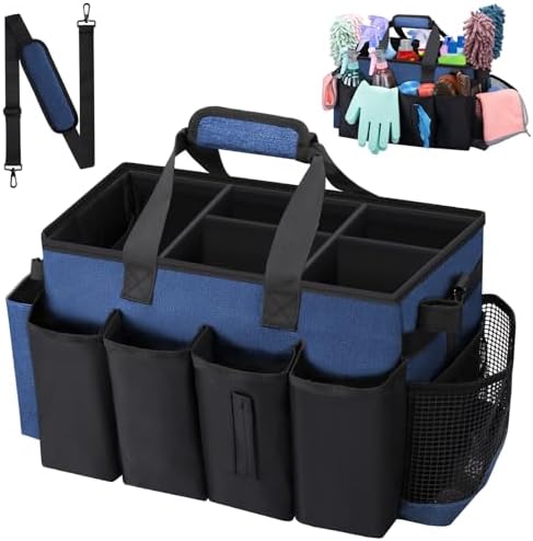 Wearable Large Cleaning Caddy Bag for Housekeepers (Blue) by wigojoy