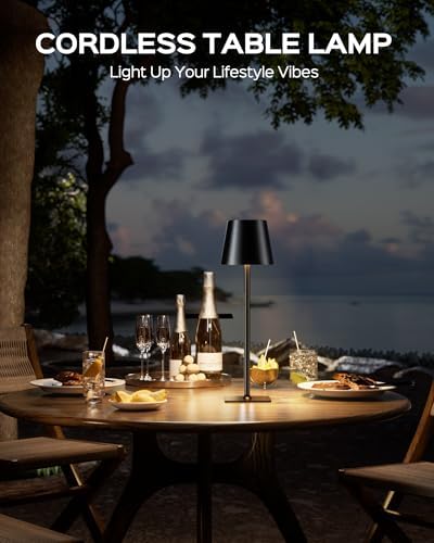 JACKYLED Cordless Table Lamps Rechargeable, 3 Height, 5000 Capacity - Image 2