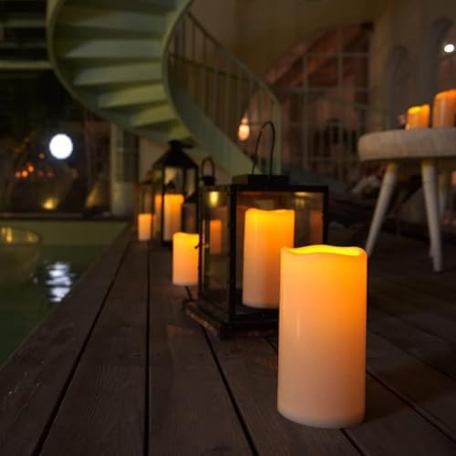 Homemory 4x6 Waterproof Flameless Candles, Remote Timer, White, Set of 6 - Image 2
