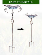 MUMTOP Glass Birdbath Birdfeeder with Metal Stake Garden Yard Outdoor - Image 6