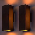 wowlite Dusk to Dawn Outdoor Wall Lights, Bronze Up & Down Sconce, 2 Pack by wowlite