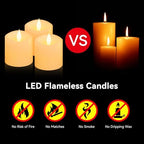 Flameless Candles with Remote & Timer - 3×3'' Ivory Pillar LED Candles Battery Operated,Fake Candles for Indoor Outdoor - Realistic Flickering Flame Holiday Wedding Church Decor (3-Pack) - Image 5