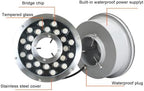 LED Pool Underwater Light, Submersible Ring Fountain Lamp, IP68 Waterproof Stainless Steel Landscape Lights, 12V Low Voltage Middle Hole LED Pond Lights, for Aquarium, Garde (6W(12V),Green) - Image 6