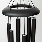Corinthian Bells 27 Inch Black Wind Chimes for Outside, Modern Outdoor Metal Wind Chime for Patio Decor, Made in USA - Image 3
