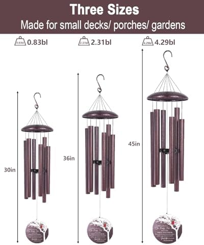 Personalized Cardinal Memorial Wind Chimes for Loss of Loved One Mom Dad - Image 2