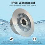 LED Fountain Lights Warm White Outdoor Submersible Light 18W 12V AC DC Stainless Steel Materials IP68 Waterproof Landscape Underwater Light for Outdoor Pond Garden Patio Backyard - Image 4