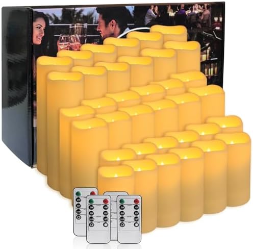fclayvts 36-Pack LED Flameless Candles with Remote Control - Perfect for Home, Parties, and Special Occasions - Create a Magical Ambiance Effortlessly(Three Sizes) - Image 3