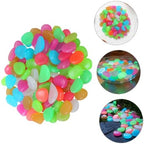 OSALADI Resin Pebbles Outdoor Decorative Stones Glow the Dark for Garden and Yard 500pcs Recharge in Sunlight Glowing Landscaping Stones and Random Color and Pet Friendly for Fish Tanks - Image 7