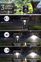 AURAXY Solar Outdoor Lights with Motion Sensor – Waterproof LED Pathway Lights for Yard, Garden, Walkway, Driveway – Auto On/Off, Easy Installation (4 Pack) - Image 2